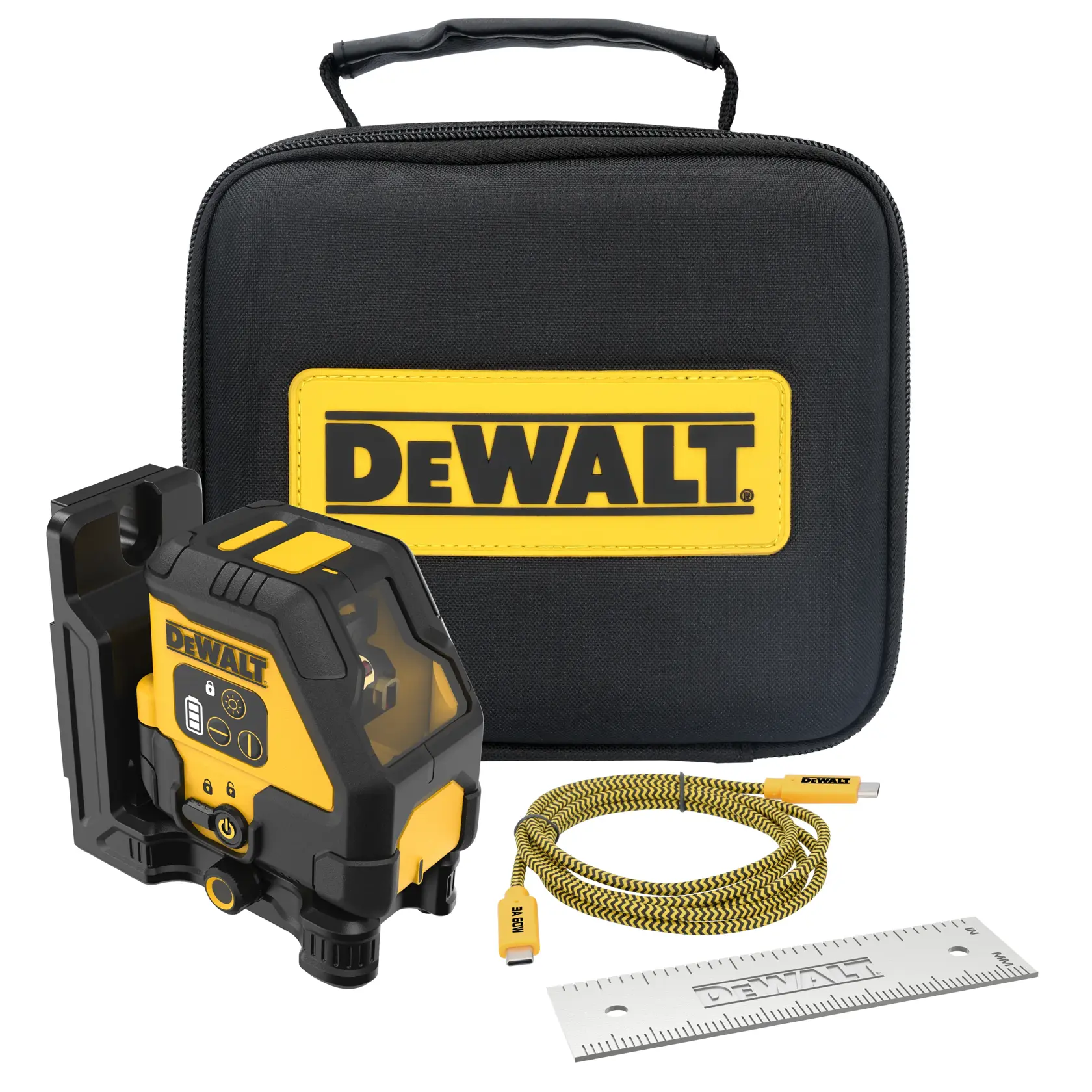 DEWALT® USB Rechargeable Red Cross Line Laser Base Kit