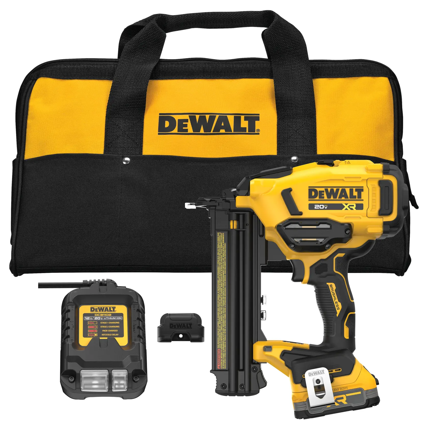 DEWALT® 20V MAX* XR® Cordless 18GA Brad Nailer Kit