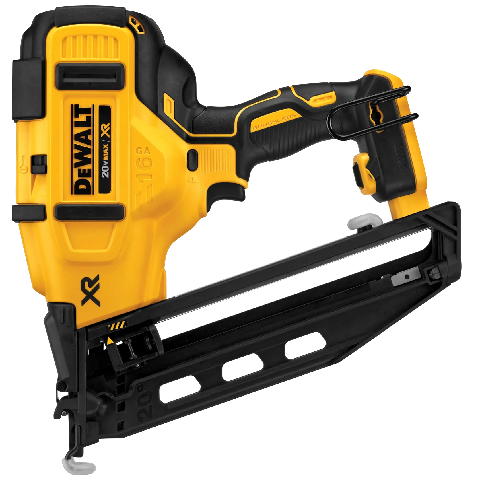 DEWALT® 20V MAX* XR® 16ga Cordless Angled Finish Nailer (Tool Only)