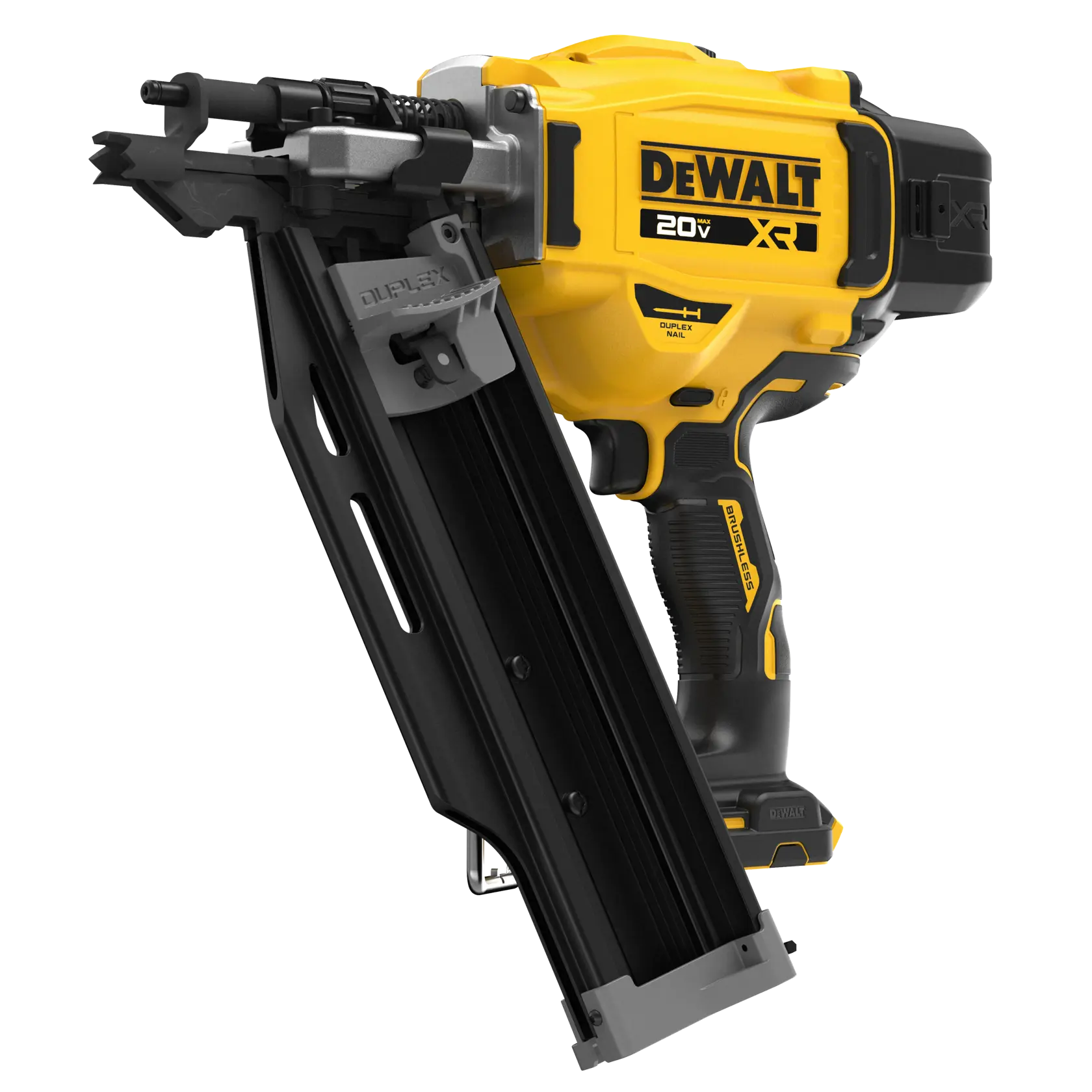 DEWALT® 20V MAX* XR® Brushless 21° Plastic Collated Duplex Nailer (Tool Only)