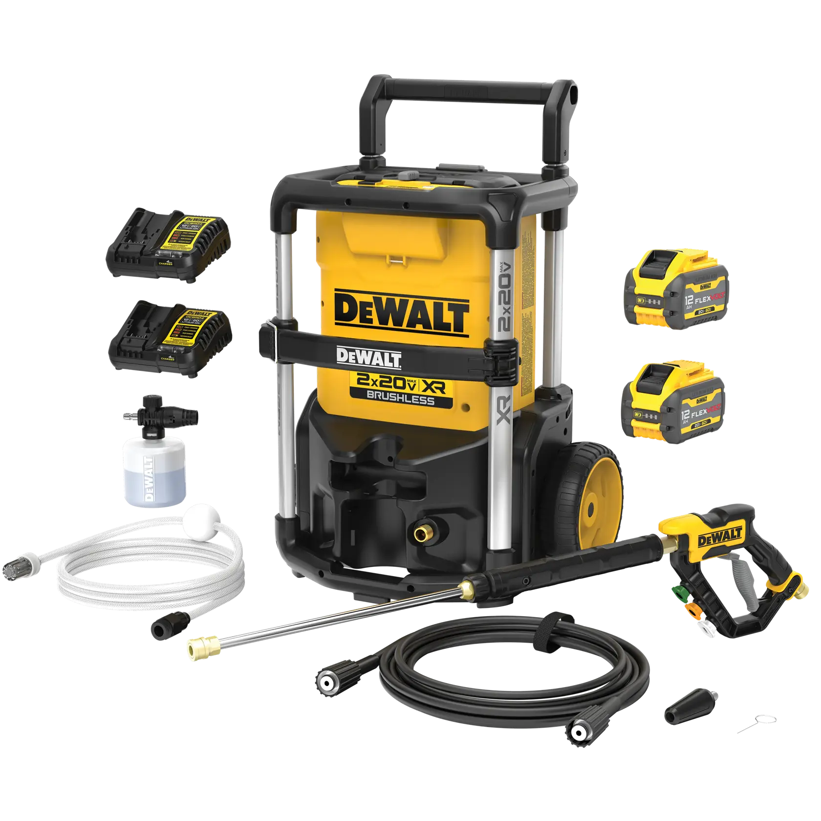 DEWALT® 2X20V MAX* 1600 MAX PSI** 1.2 GPM Brushless Cordless Pressure Washer Kit