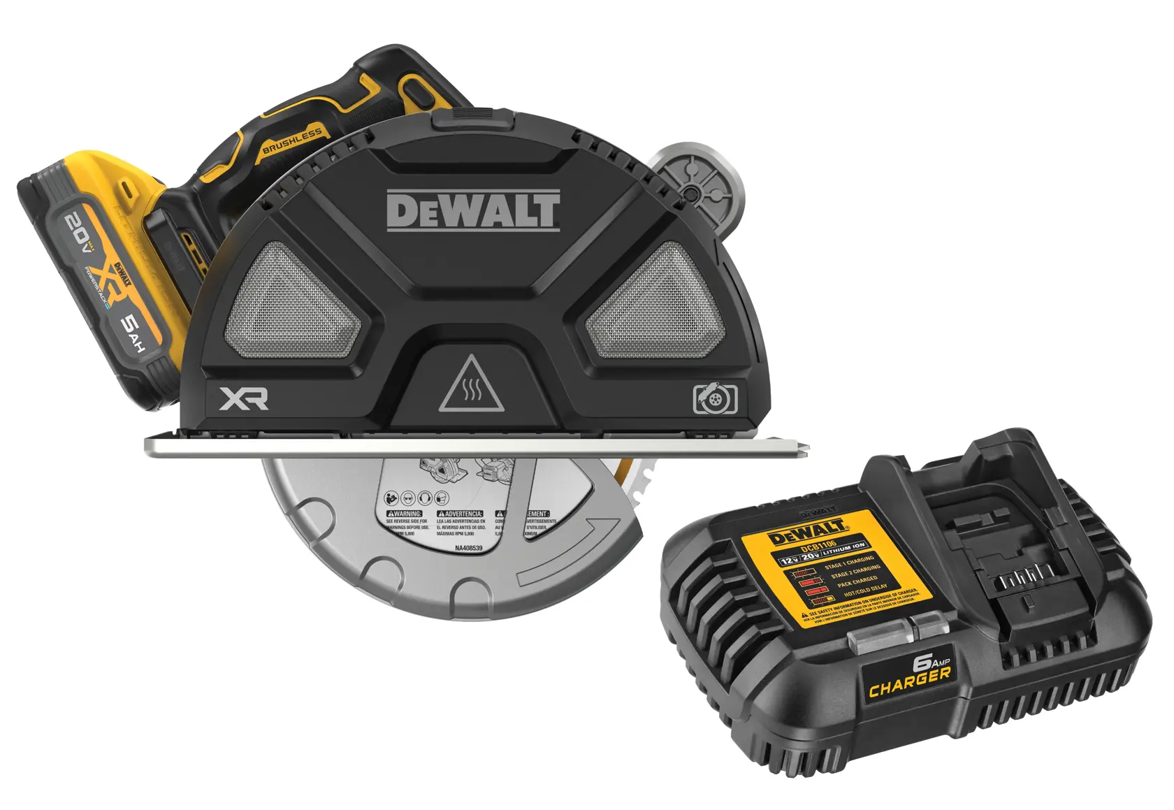 DEWALT® 20V MAX* XR 7-1/4-in. Metal Cutting Circular Saw Kit