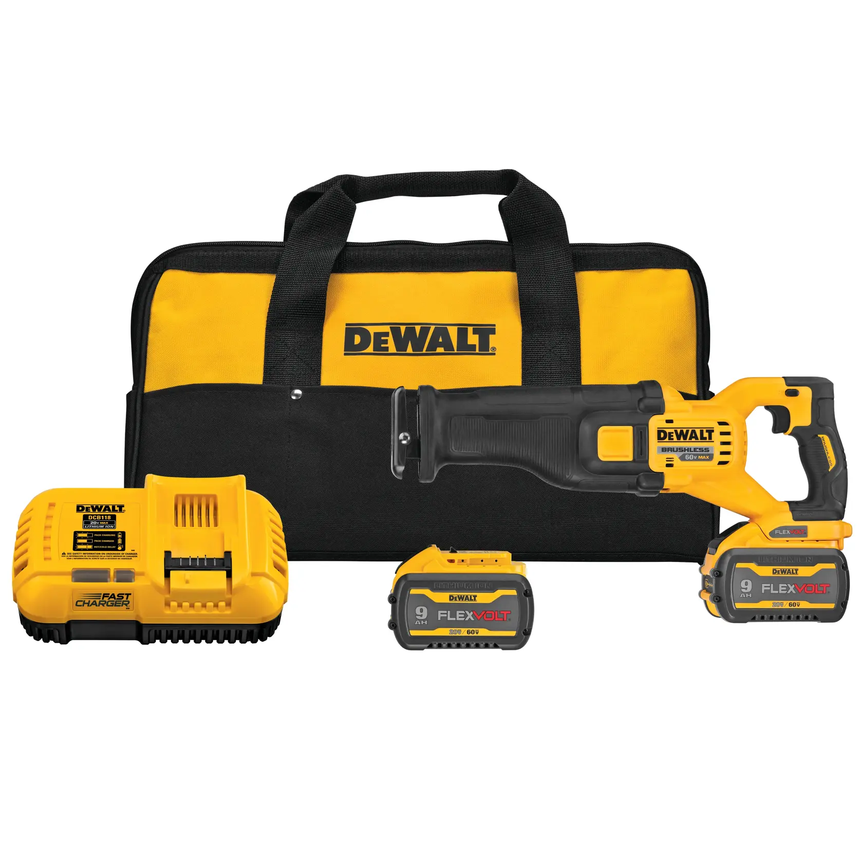 DEWALT® 60V MAX* Brushless Cordless Reciprocating Saw Kit