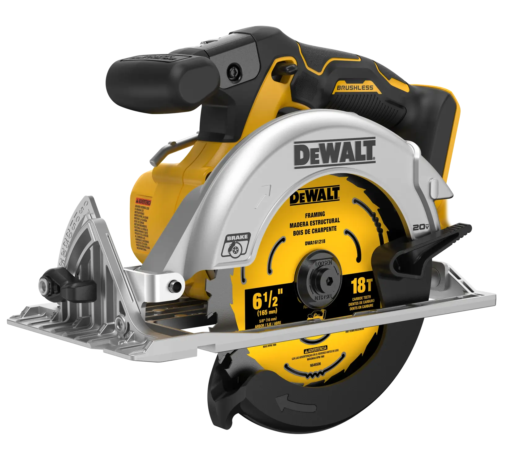 DEWALT® 20V MAX* XR® 6-1/2-in. Brushless Cordless Circular Saw (Tool Only)