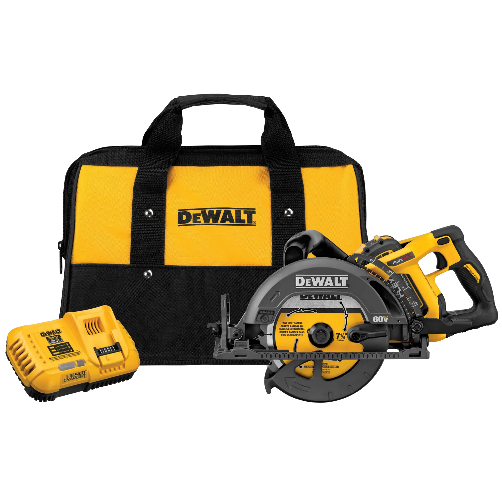DEWALT® 60V MAX* Brushless Cordless 7-1/4-in. Worm Drive Saw Kit
