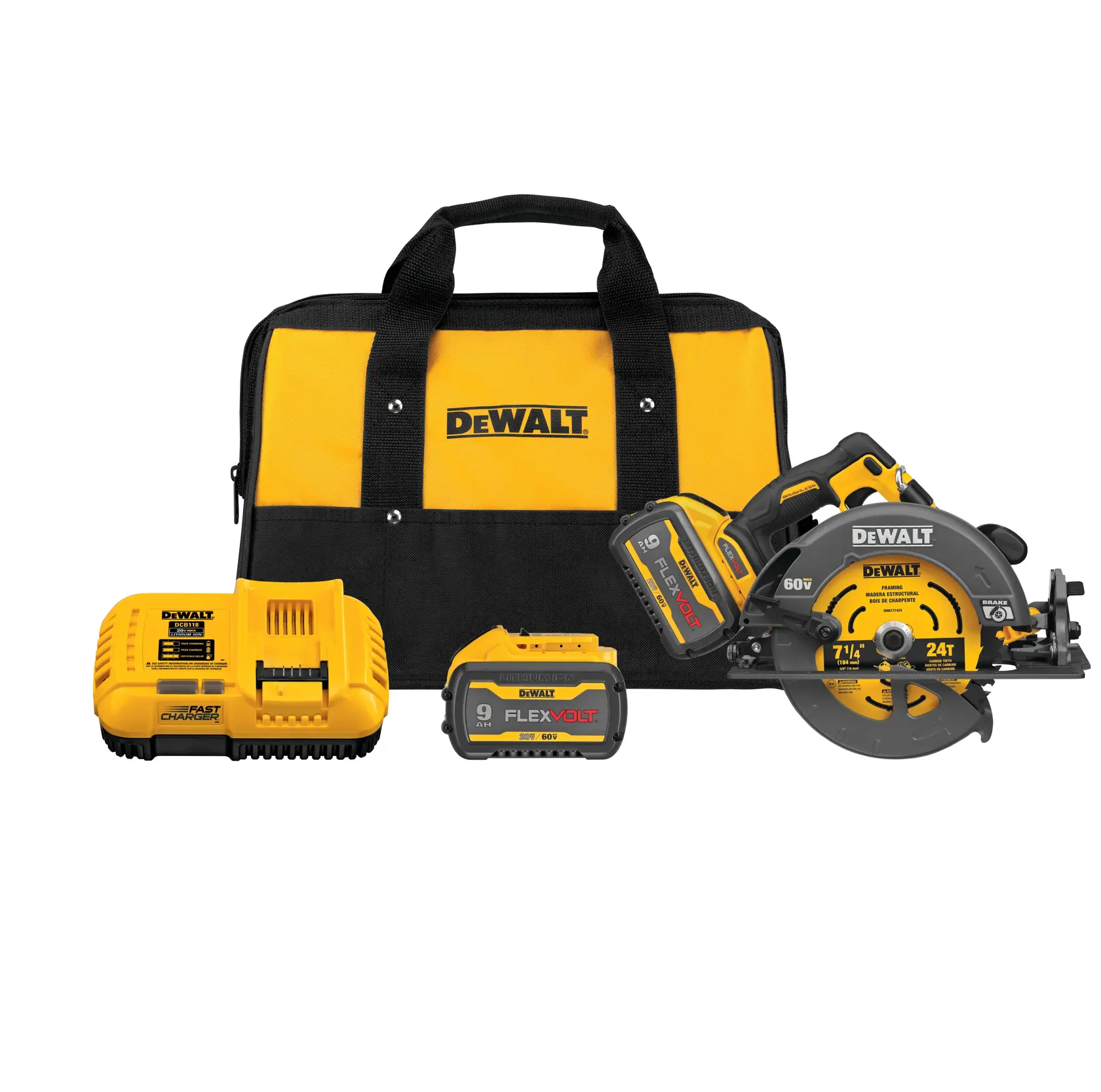 DEWALT® 60V MAX* Brushless Cordless 7-1/4-in. Circular Saw with Electronic Brake Kit