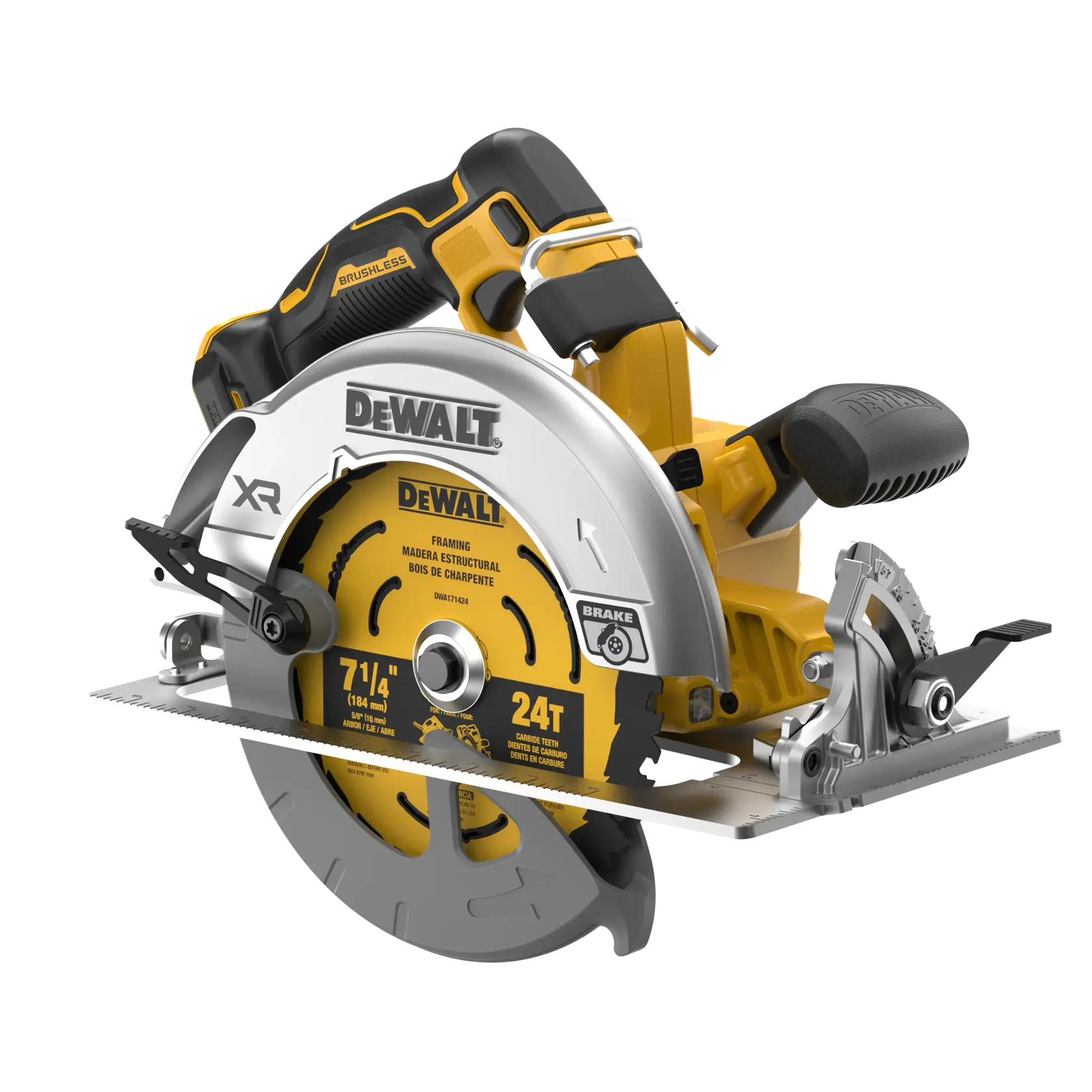 DEWALT® 20V MAX* XR® Brushless Cordless 7-1/4-in. Circular Saw (Tool Only)