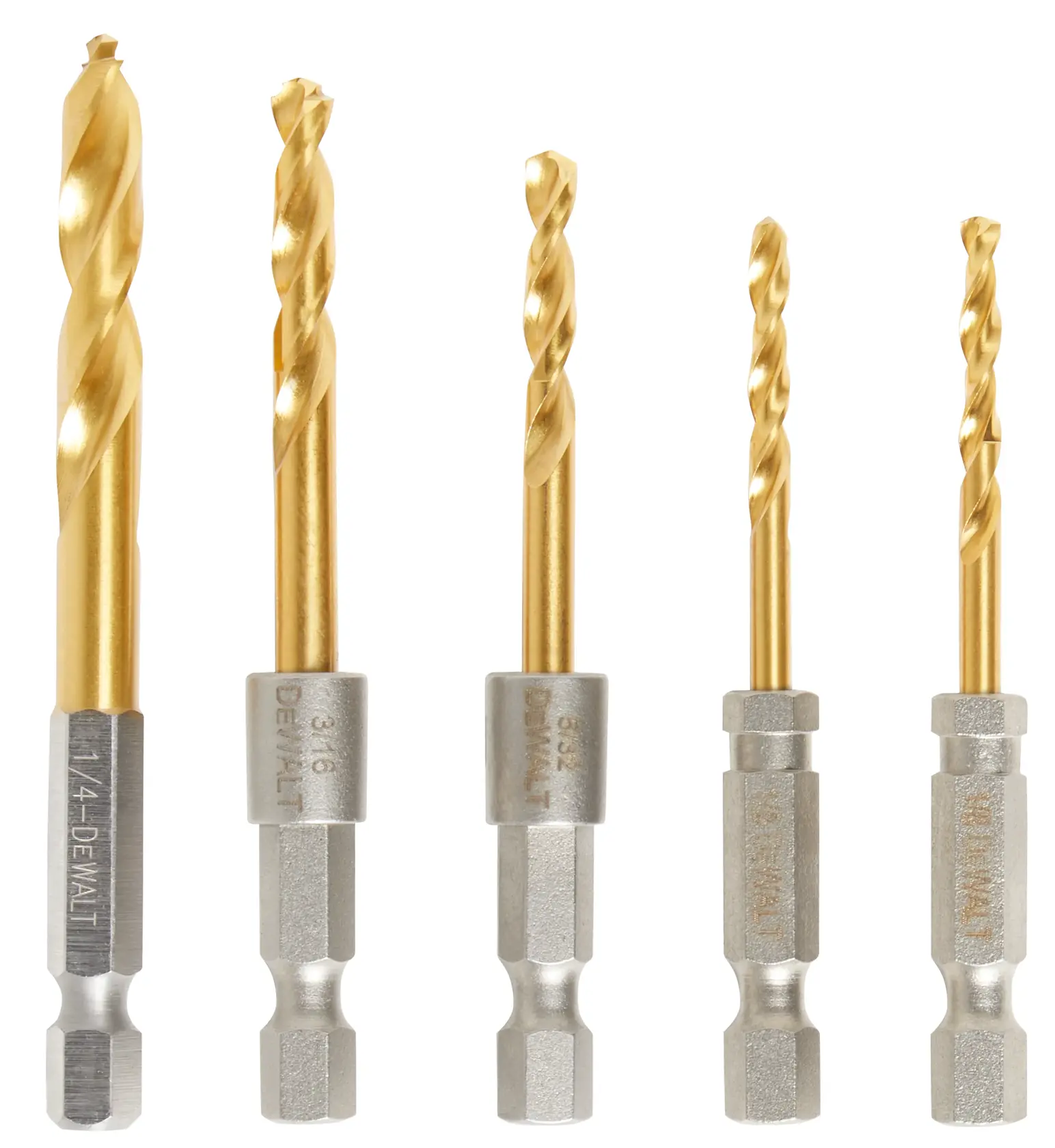 DEWALT® Impact Ready Titanium Nitride Coated Drill Bit Set, 5-pc.