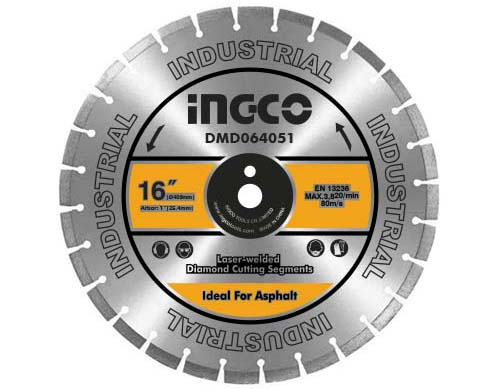 DMD064051Diamond disc for floor saw405mm(16")X25.4mm, Blade width:10mmSpecial for asphalt and concrete cuttingPacked by color box