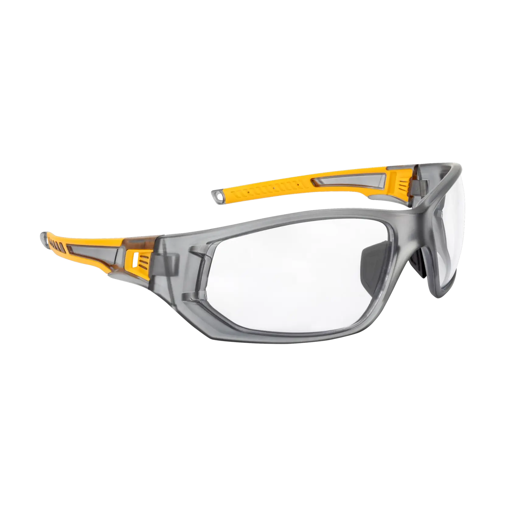 DEWALT® Miter™ Protective Eyewear - Gray/Yellow Frame, Clear Lens