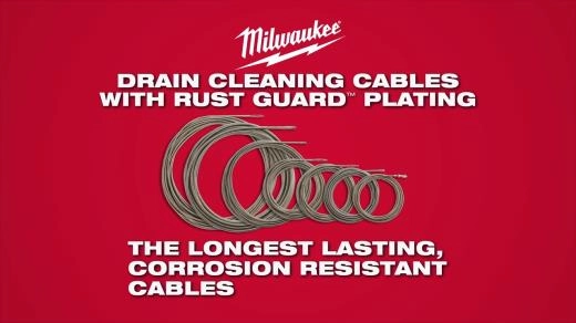 Drain Cleaning Cables w/ RUST GUARD™ Plating