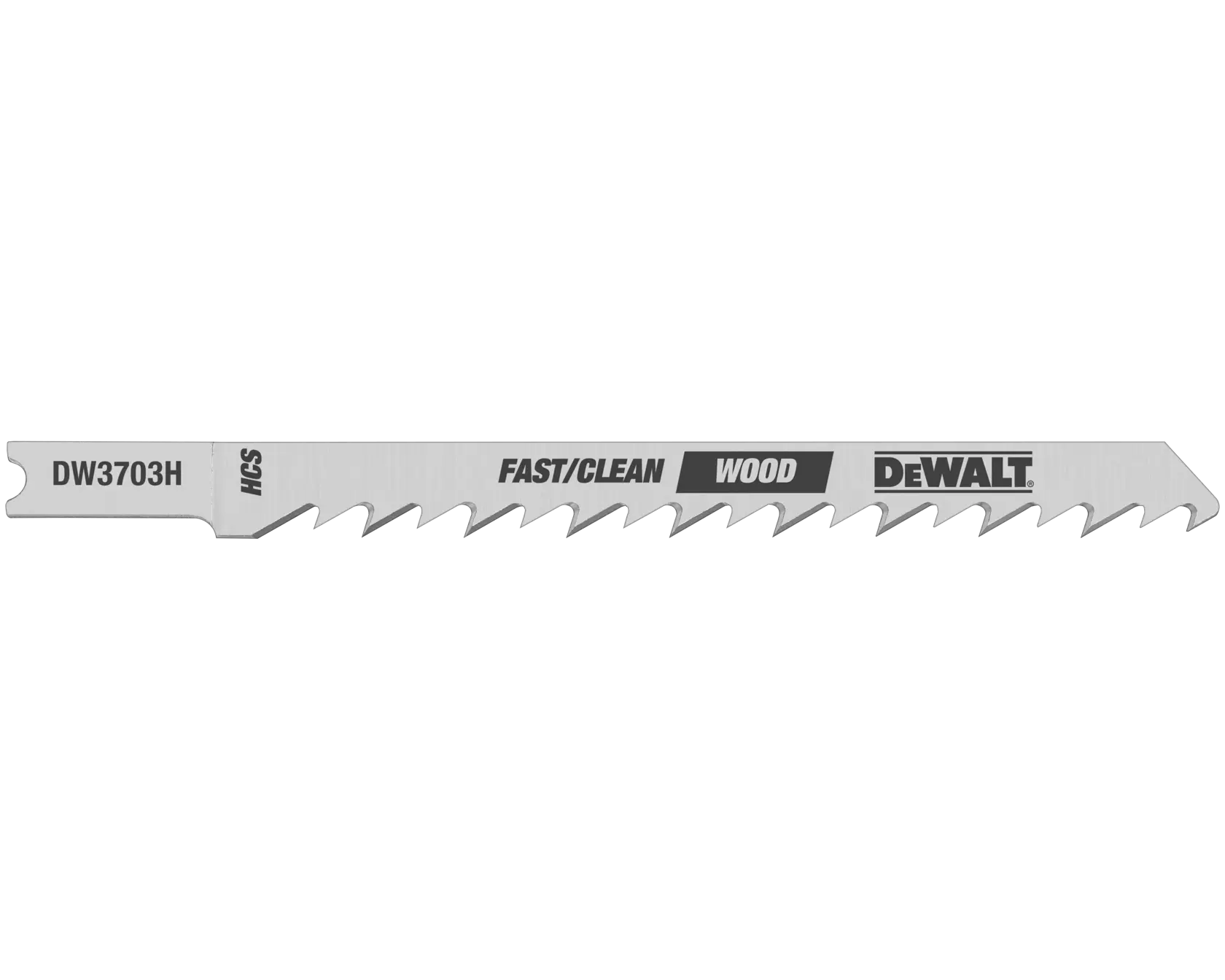 DEWALT® 4-in. 6 TPI U-Shank HCS Jig Saw Blade for Clean Cut Wood Cutting (5-Pack)