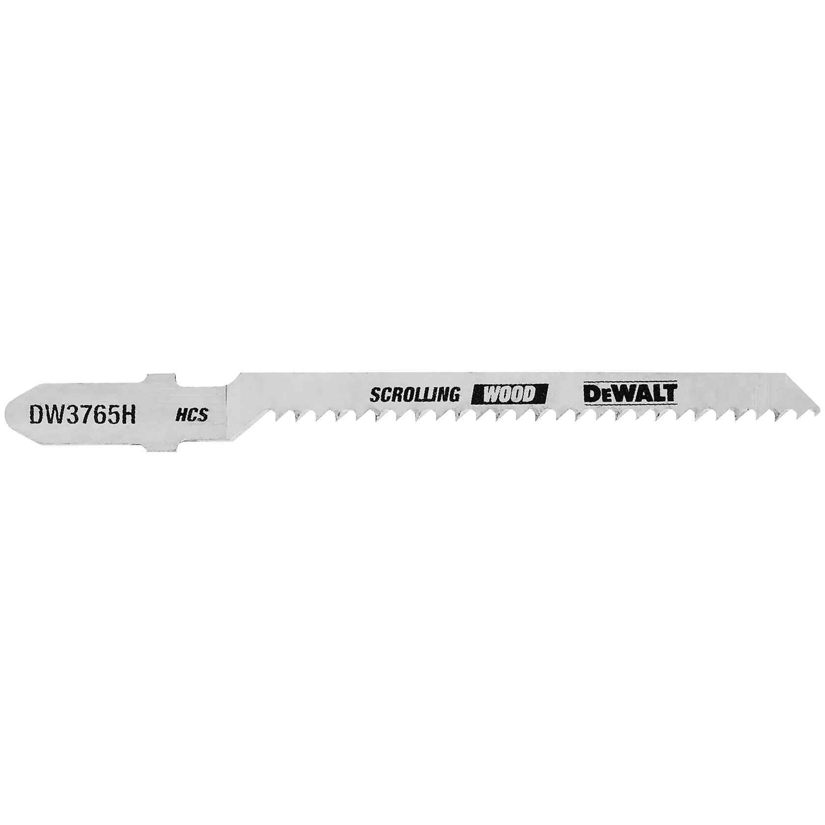DEWALT® 3-in. 12 TPI T-Shank HCS Jig Saw Blade for Wood Trim Coping Cutting (5-Pack)