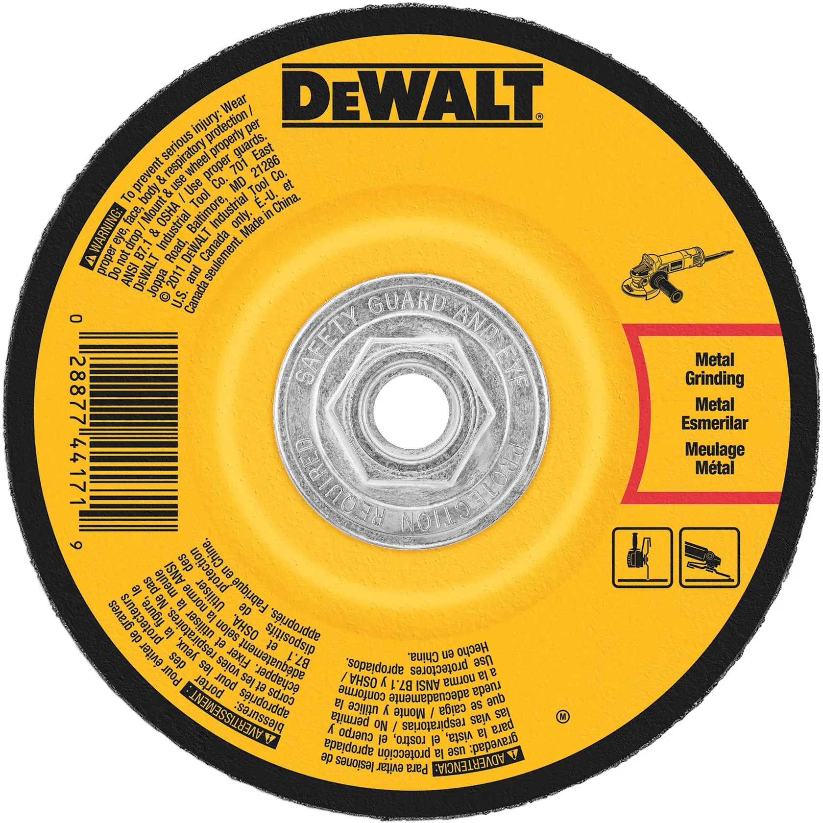 DEWALT® HP™ 6-in. x 1/4-in. x 5/8-in.-11 General Purpose Metal Grinding Wheel