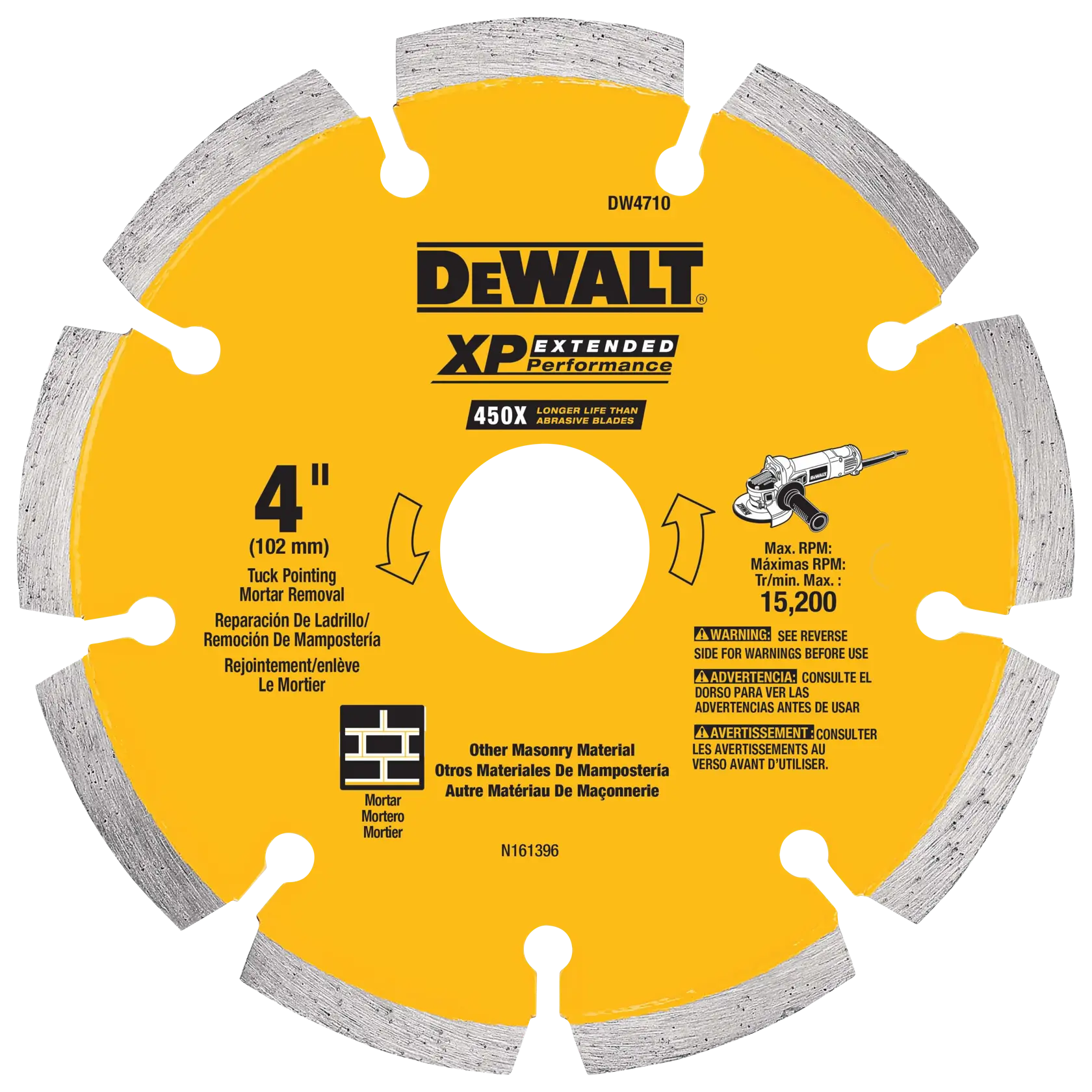 DEWALT® XP™ 4-in. x 0.250-in. Tuck Point Diamond Blade