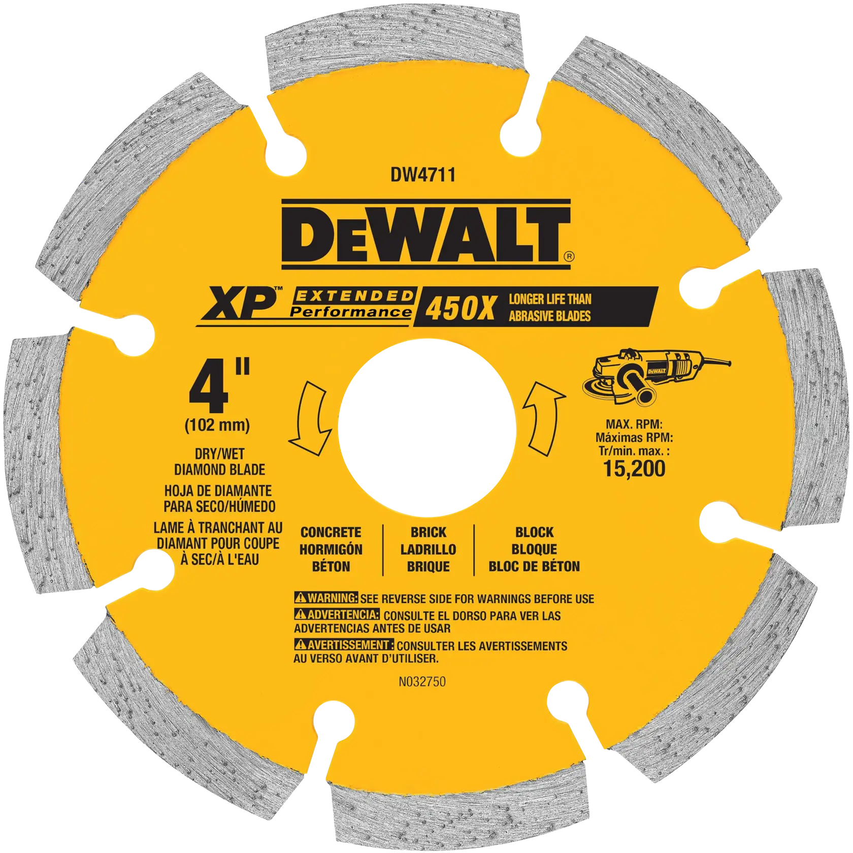 DEWALT® 4-in. XP Segmented Diamond Blade