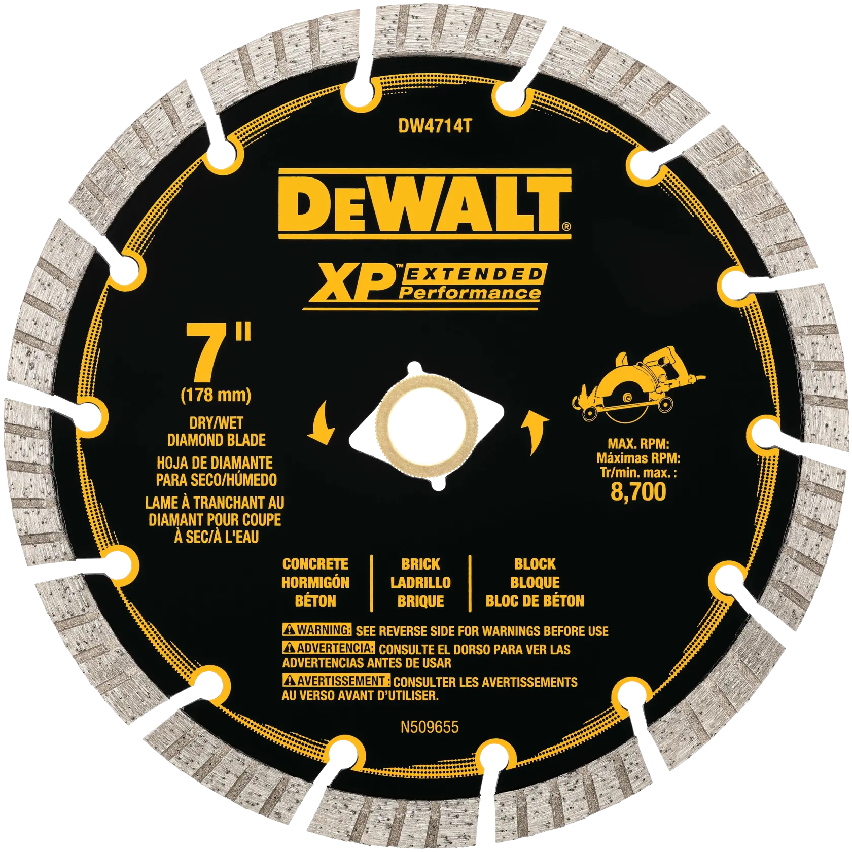 DEWALT® 7-in. XP Turbo Segmented Diamond Blade