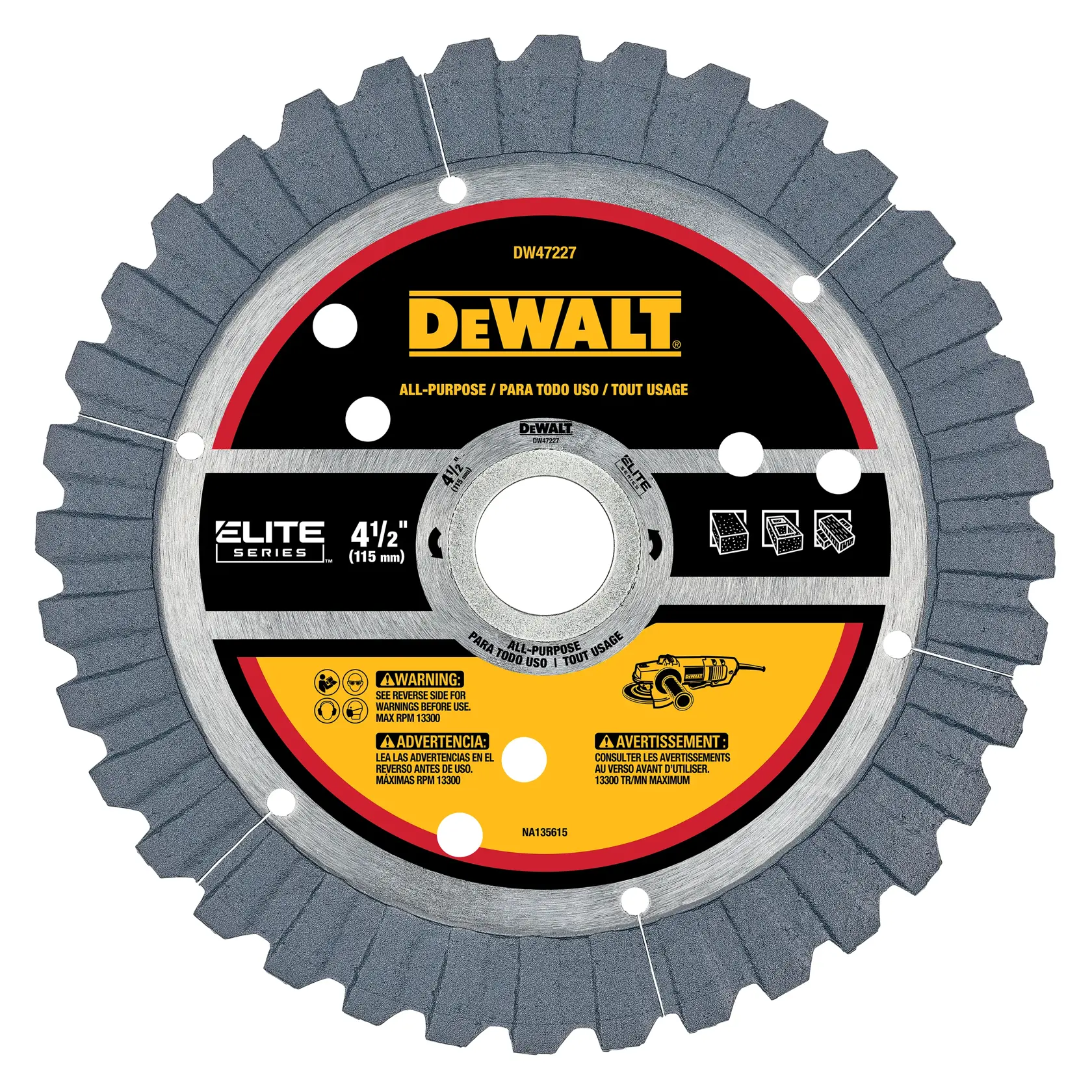DEWALT® ELITE SERIES™ 4.5-in. All-Purpose Diamond Blade