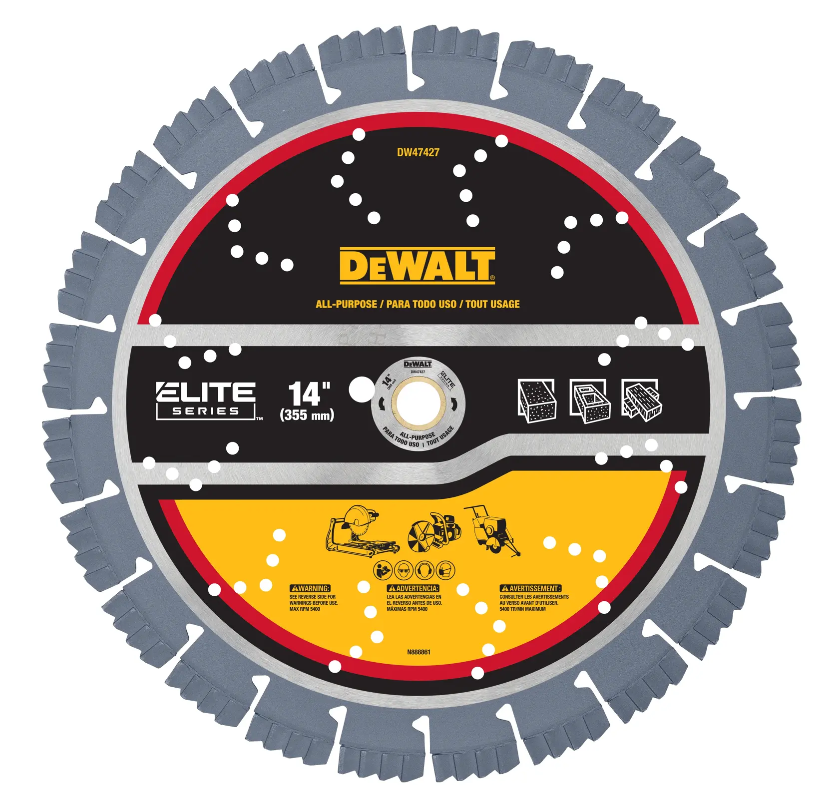 DEWALT® XP7™ 14-in. All-Purpose Segmented Diamond Blade