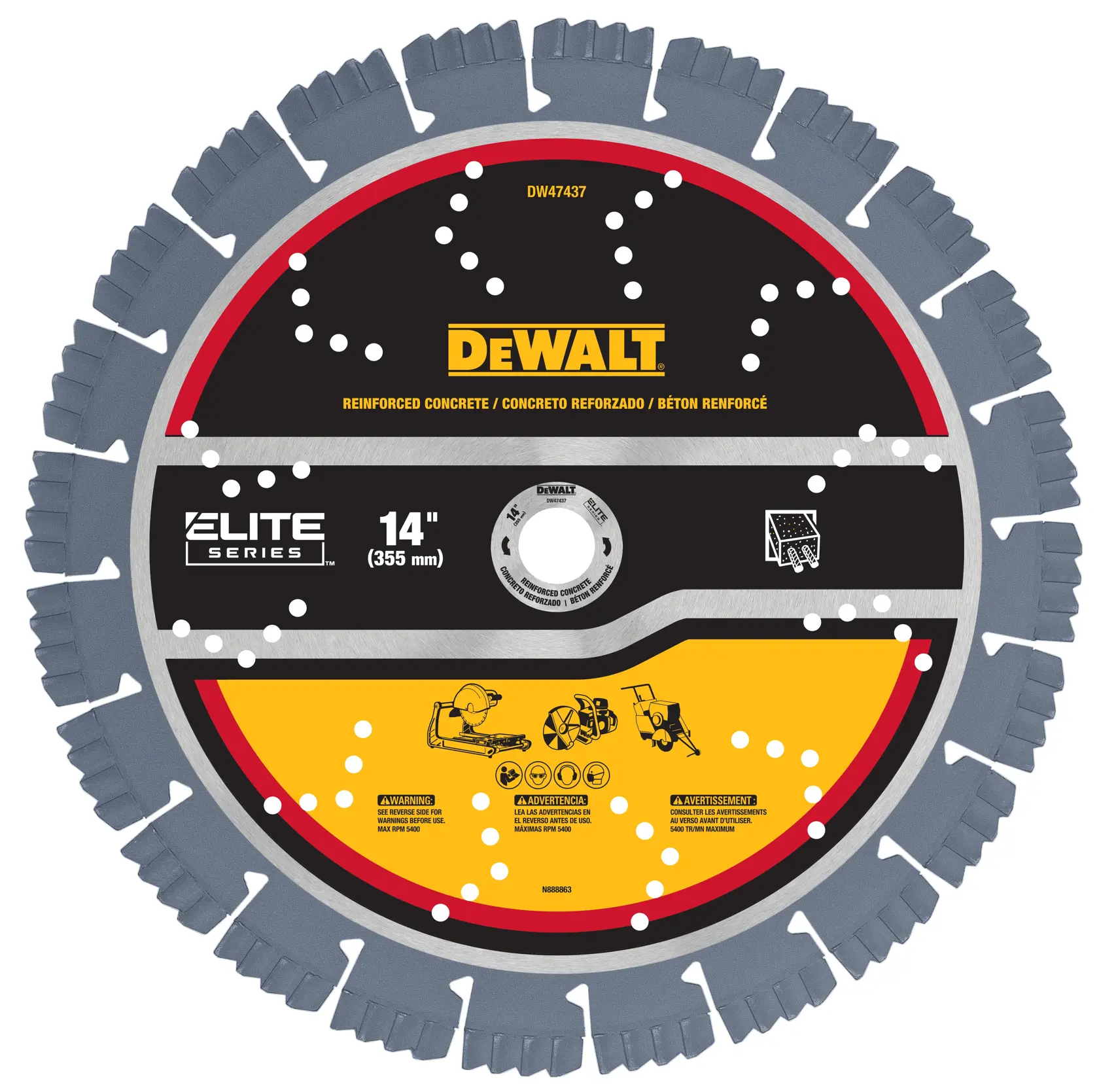 DEWALT® XP7™ 14-in. Reinforced Concrete Segmented Diamond Blade
