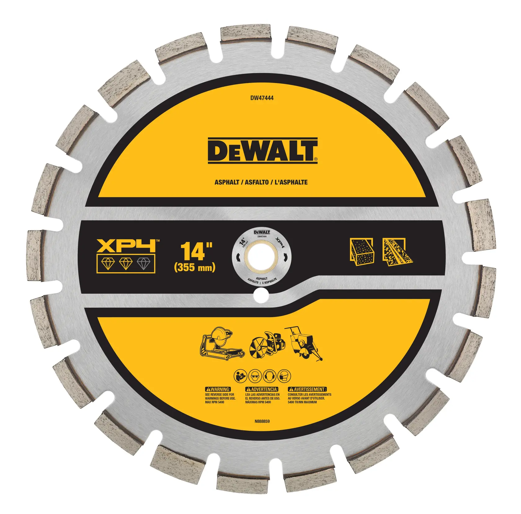 DEWALT® XP4™ 14-in. Asphalt Segmented Diamond Blade