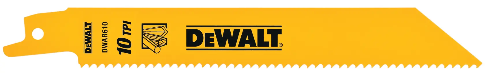 DEWALT® 6-in. 10 TPI Bi-Metal Reciprocating Saw Blade (5 Pk)