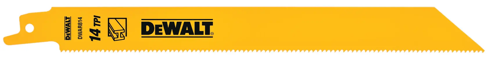 DEWALT® 8-in. 14 TPI Straight Back Bi-Metal Reciprocating Blade (100 Pk)