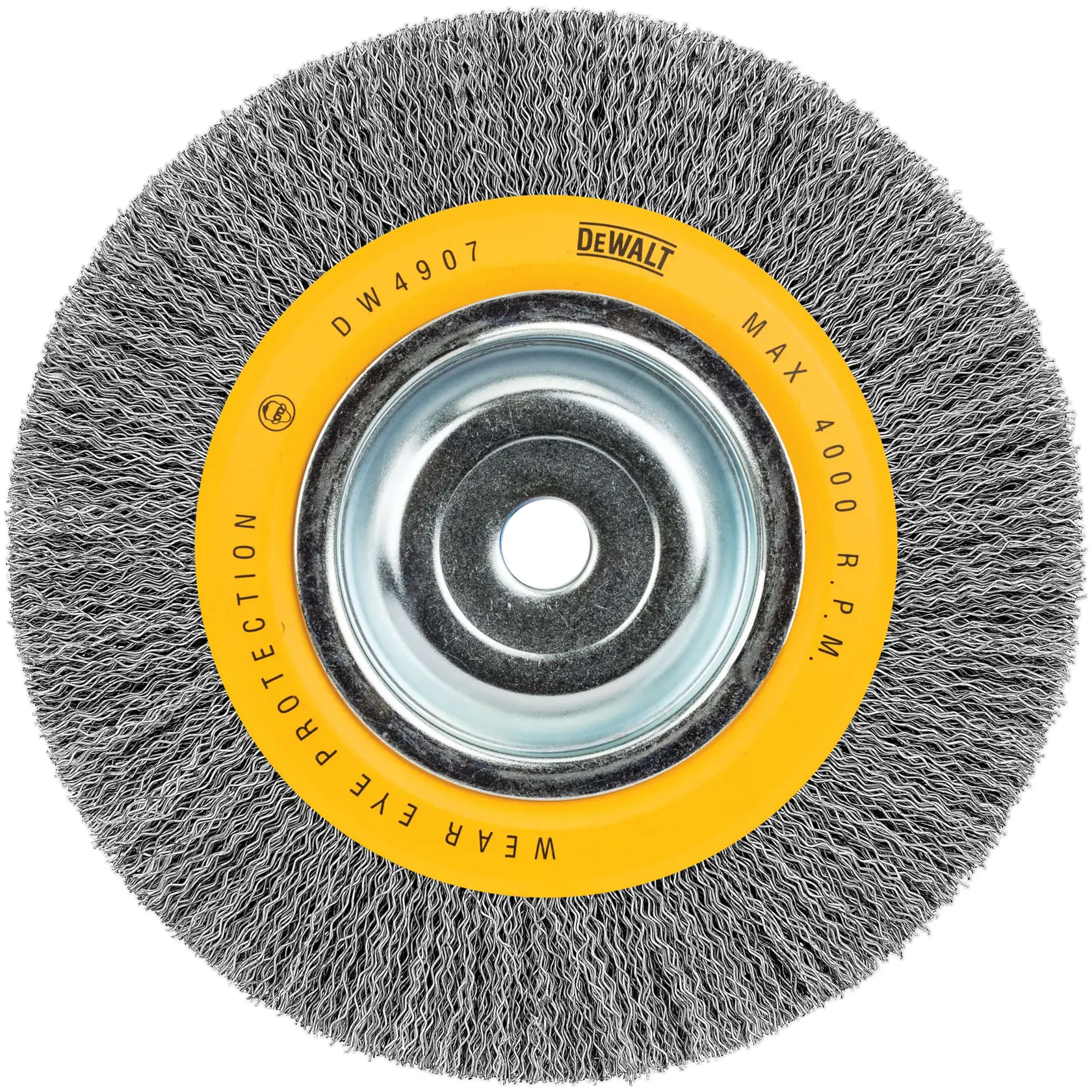 DEWALT® HP™ 8-in. x 1-in. x 0.020-in. Crimped Wire Bench Grinder Brush