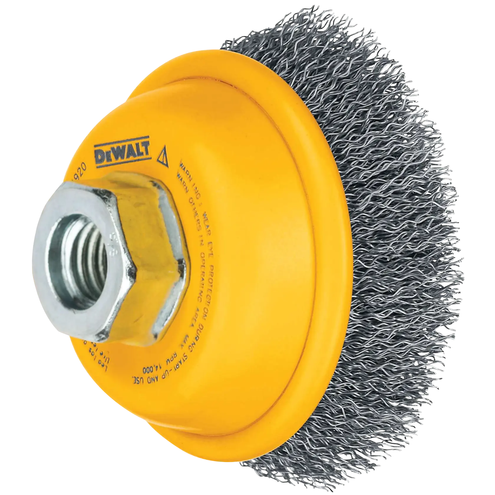 DEWALT® HP™ 3-in. x 0.014-in. x 5/8-in.-11 Carbon Crimped Wire Cup Brush