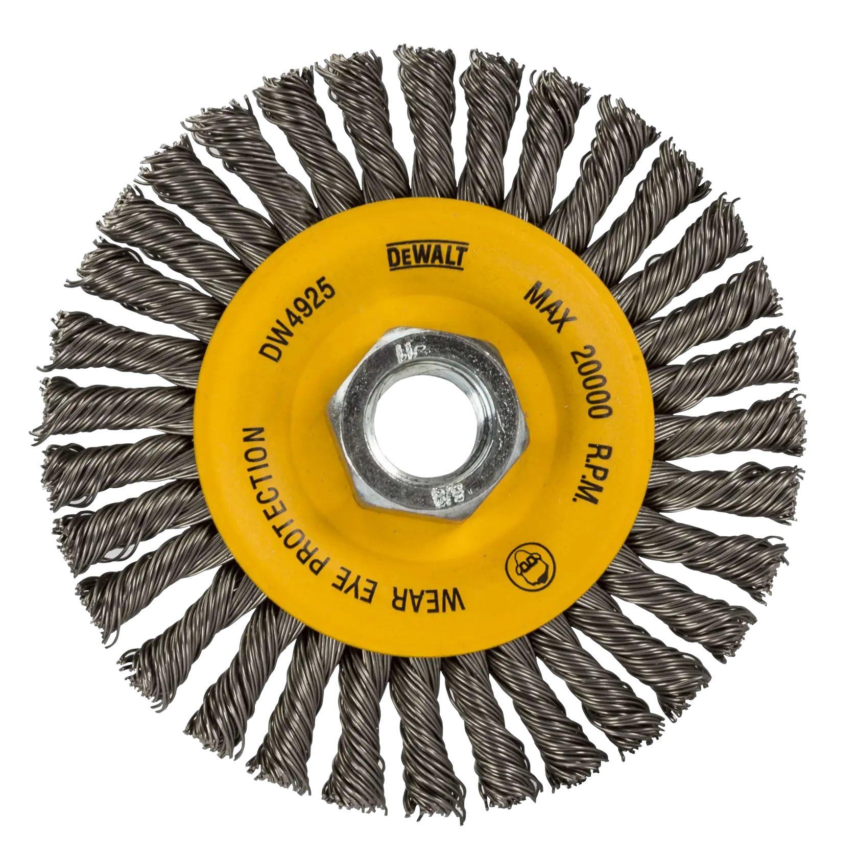 DEWALT® HP™ 4-in. x 0.020-in. x 5/8-in.-11 Carbon Stringer Bead Wire Wheel
