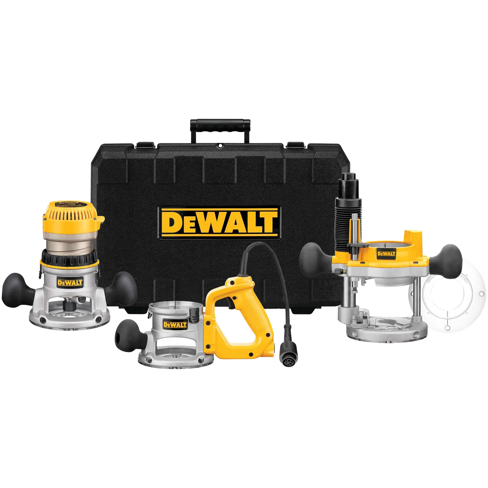 DEWALT® 2-1/4 HP (maximum motor HP) Three Base Router Kit