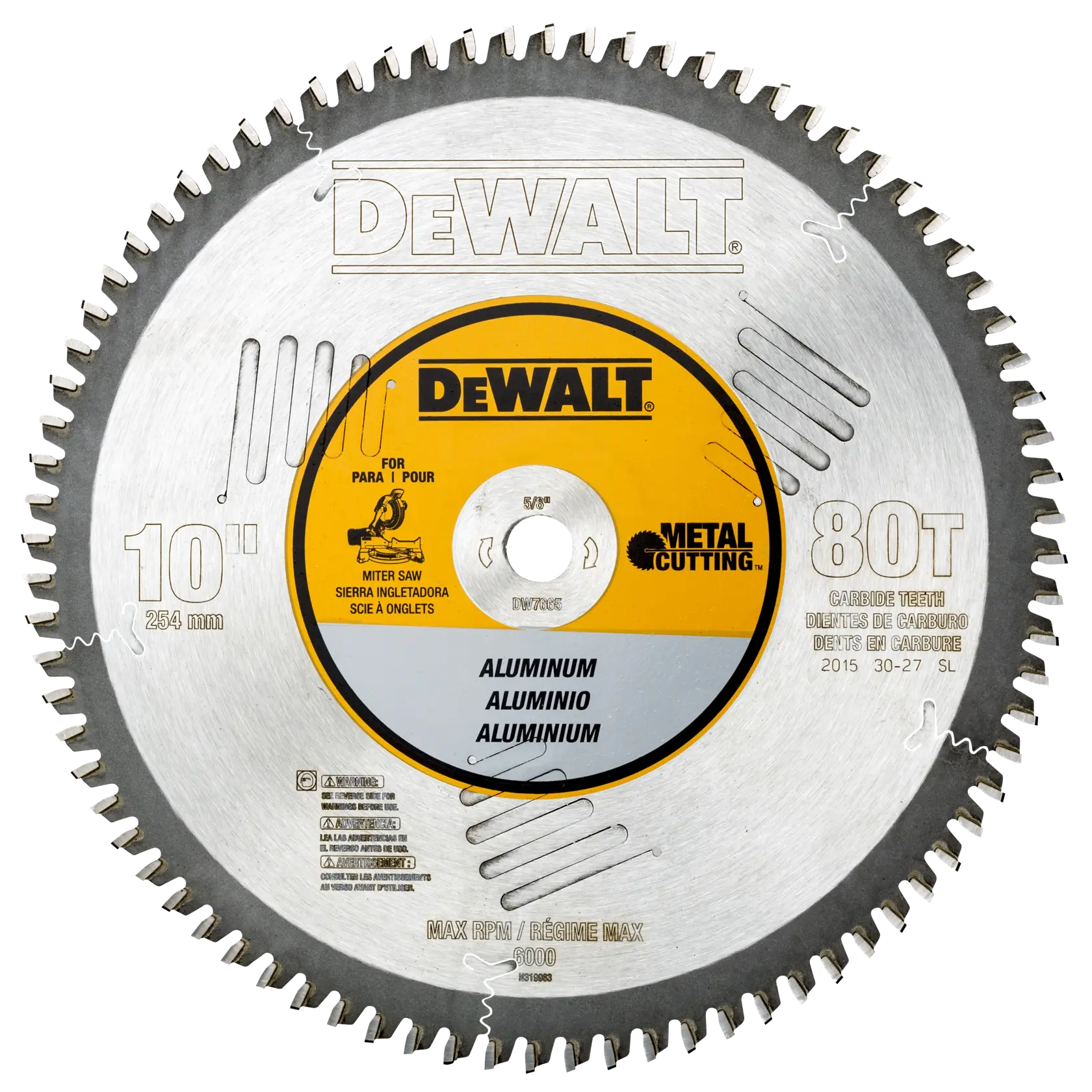 DEWALT® 10-in. 80T Metal Cutting Circular Saw Blade (254mm)