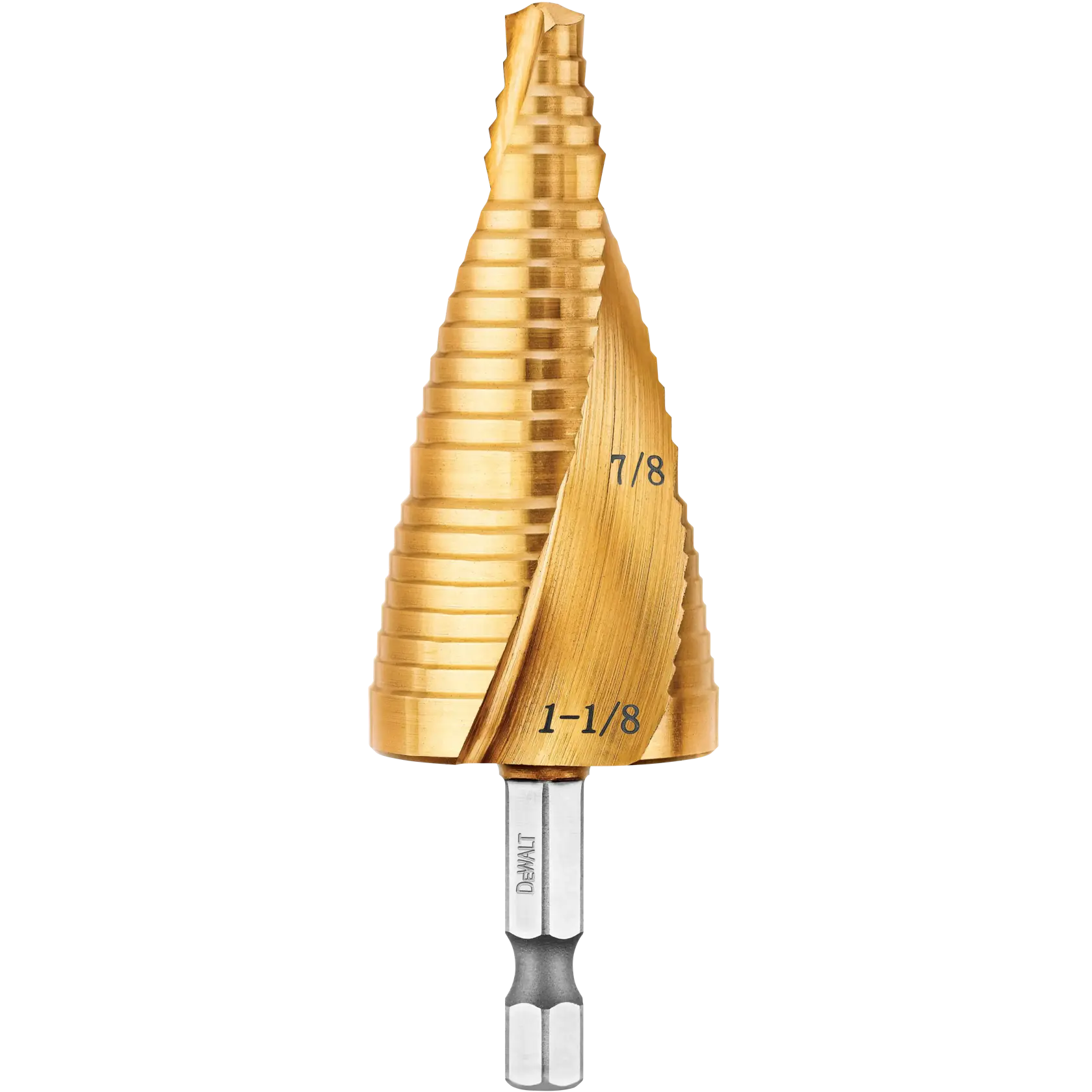 DEWALT® 7/8-in. - 1-1/8-in. IMPACT READY Titanium Nitride Coating Step Drill Bit Set