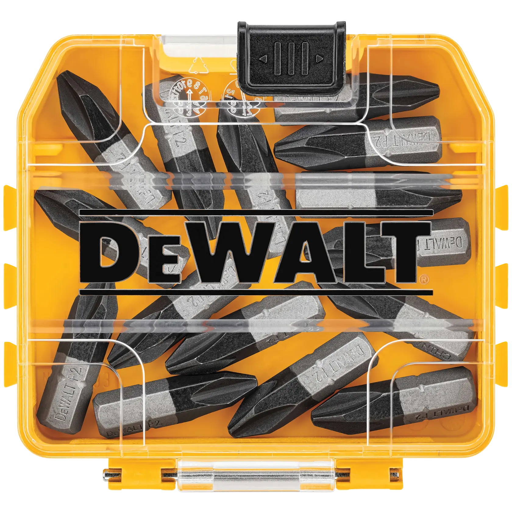 DEWALT® TOUGH GRIP™ 15-Piece 1-in. #2 Phillips Screwdriving Bits in Storage Case