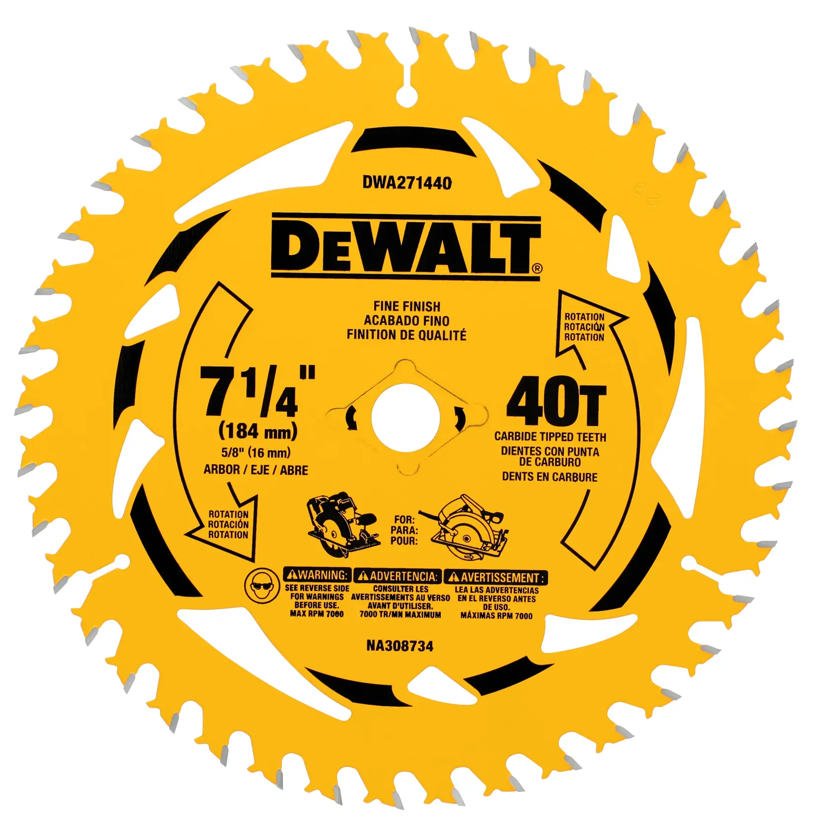 DEWALT® 7-1/4-in. 40T Circular Saw Blade