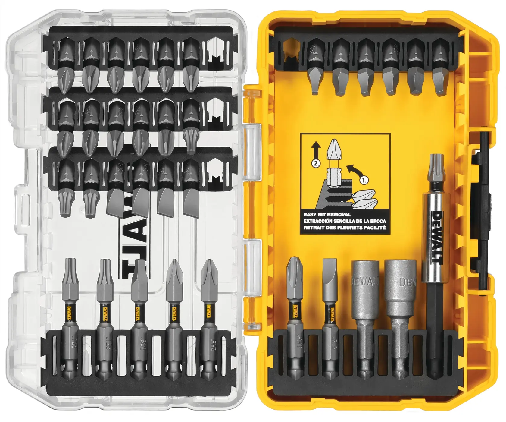 DEWALT® 35-Piece TOUGH GRIP™ Screwdriving Bit Set with ToughCase®+