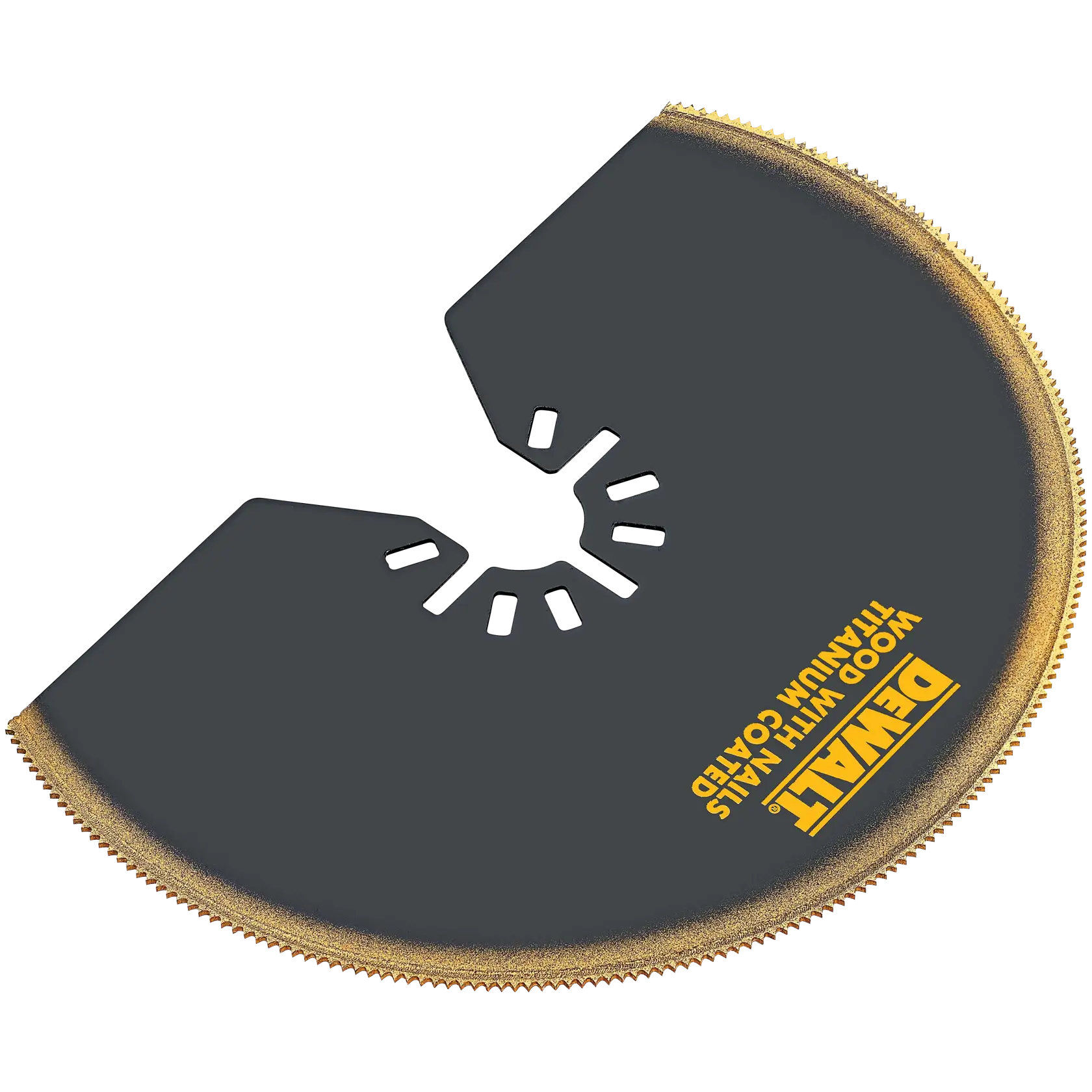 DEWALT® Titanium Coated Semi-Circle Oscillating Tool Blade for Wood with Nails