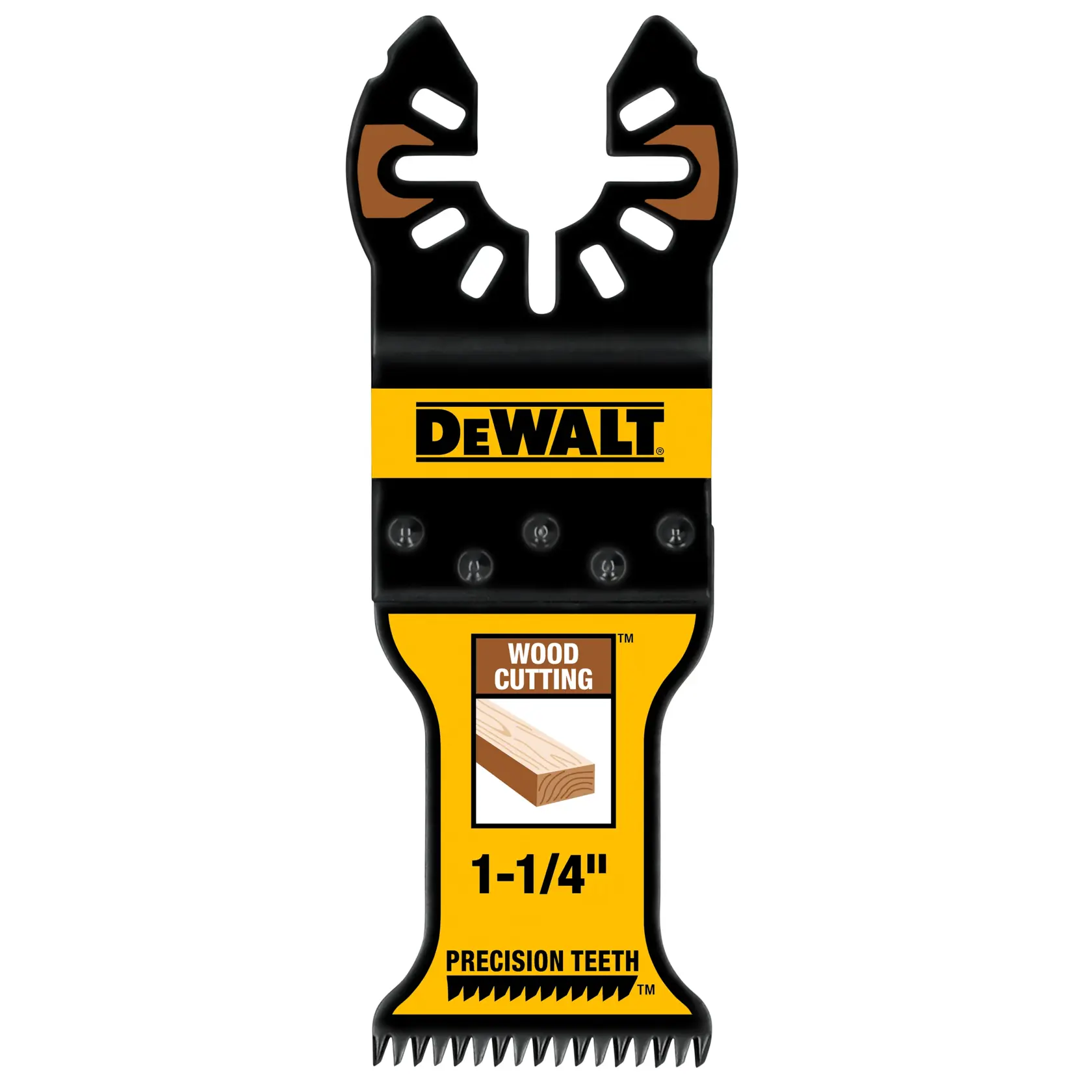 DEWALT® 1-1/4-in. Precision Tooth HCS Oscillating Tool Blade for Wood With Nails (3-Pack)
