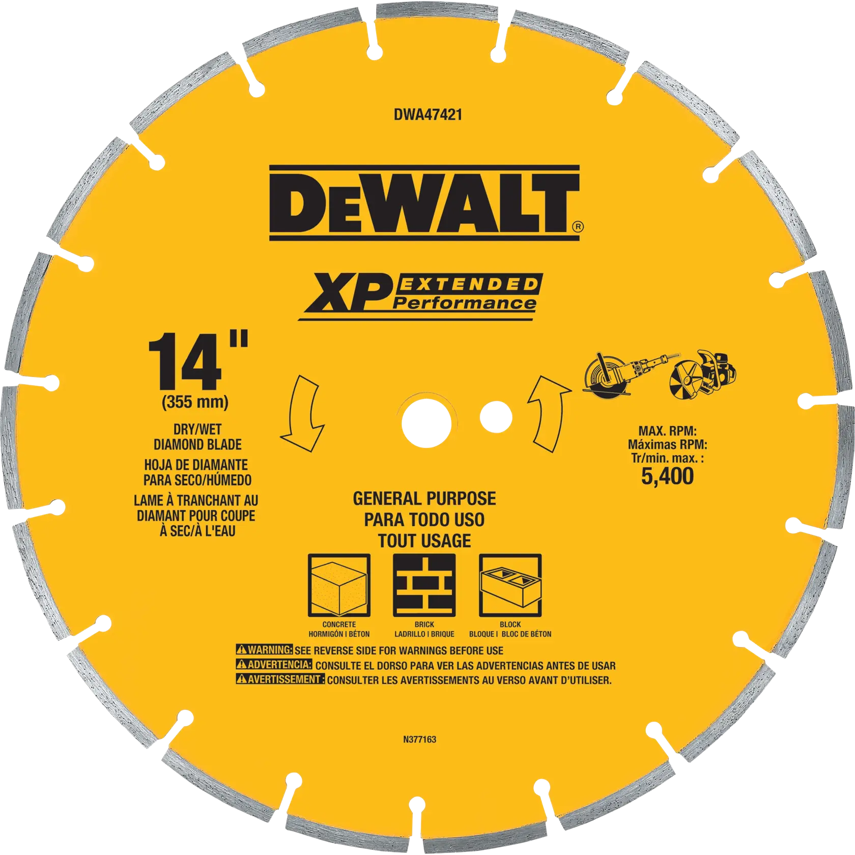 DEWALT® 14-In Segmented Rim Gp B