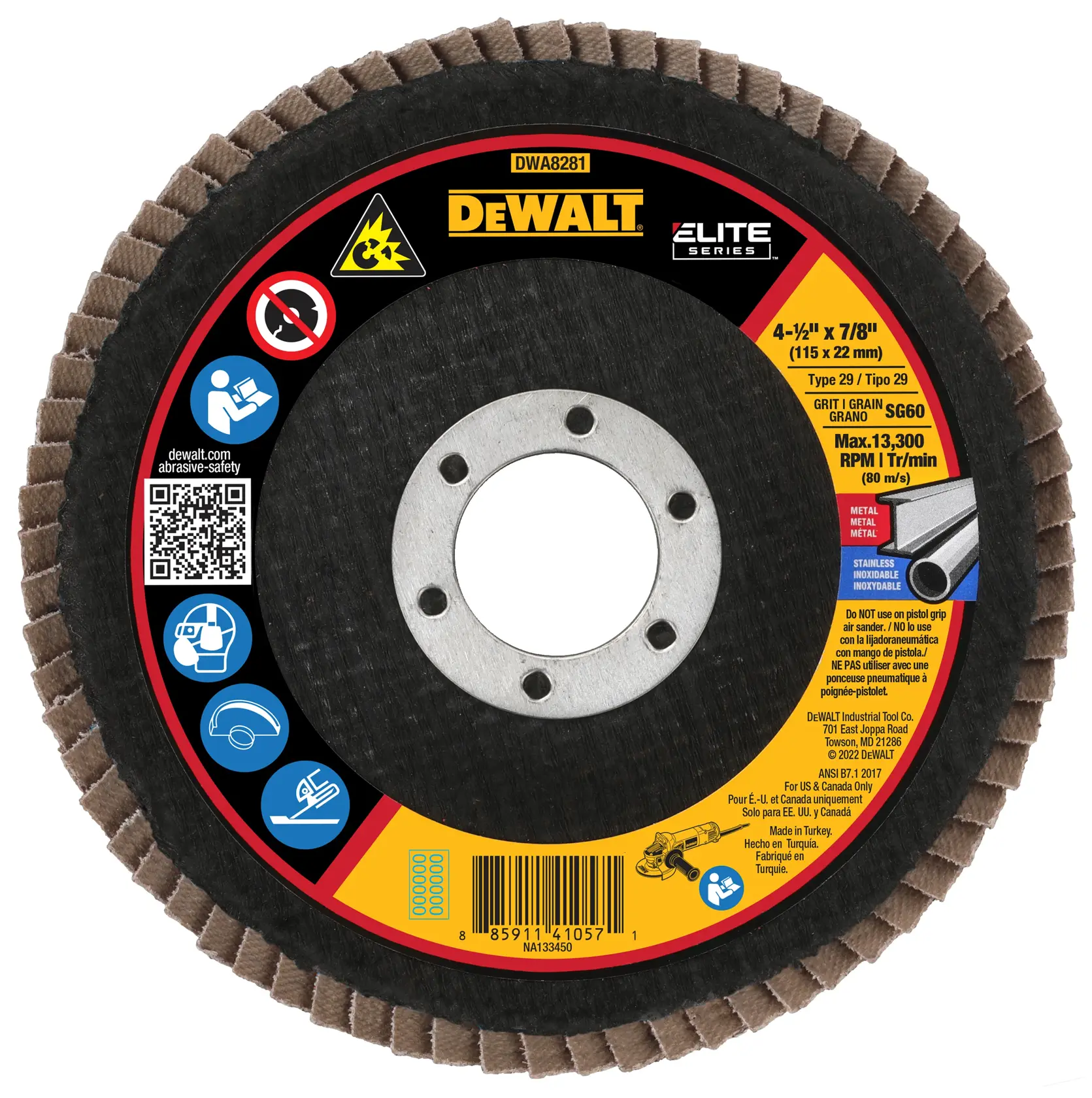 DEWALT® 4-1/2 X 7/8 60G T29 Elite Ceramic Flap
