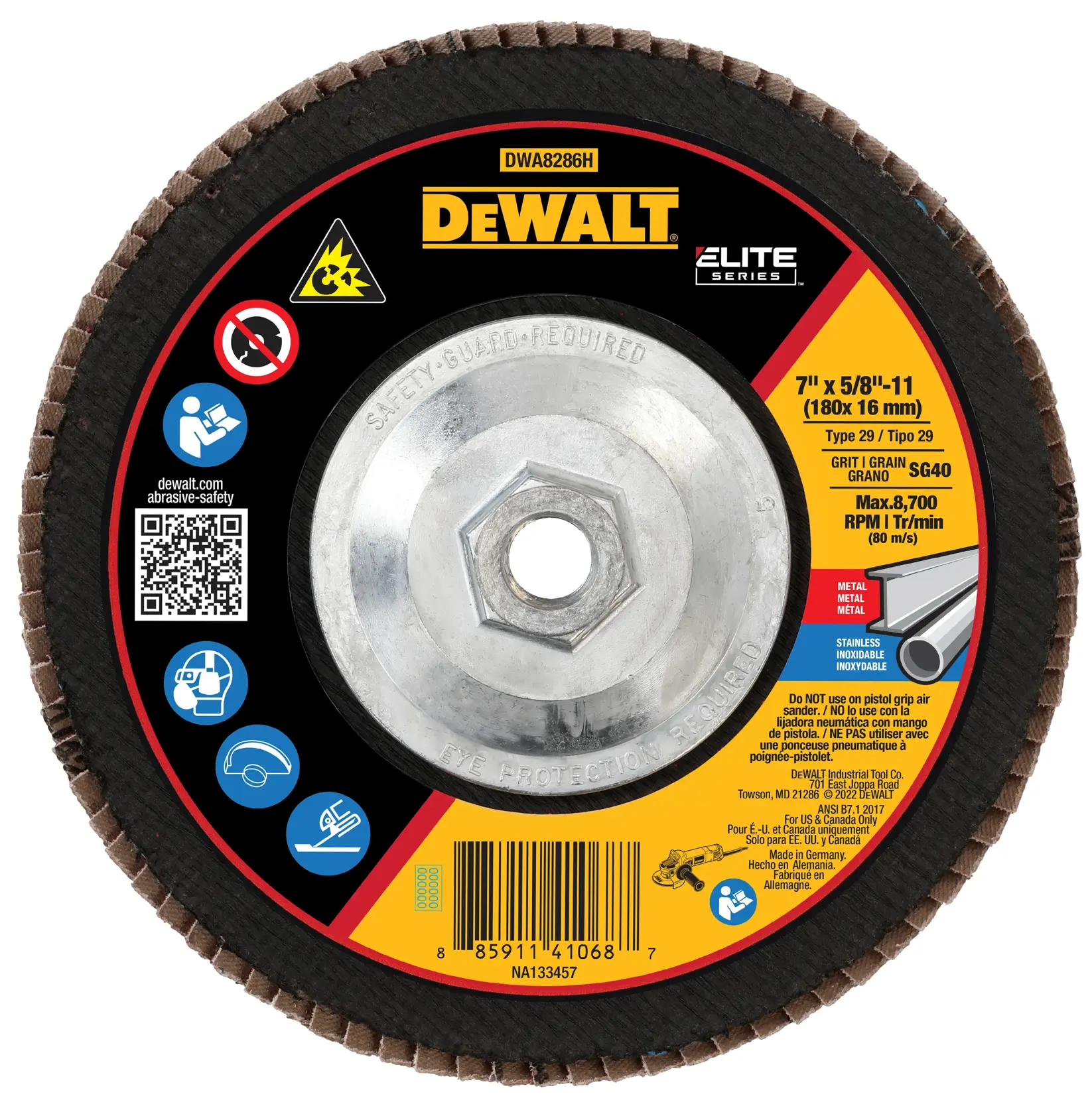DEWALT® 7 X 5/8-11 40G T29 ELITE CERAMIC FLAP