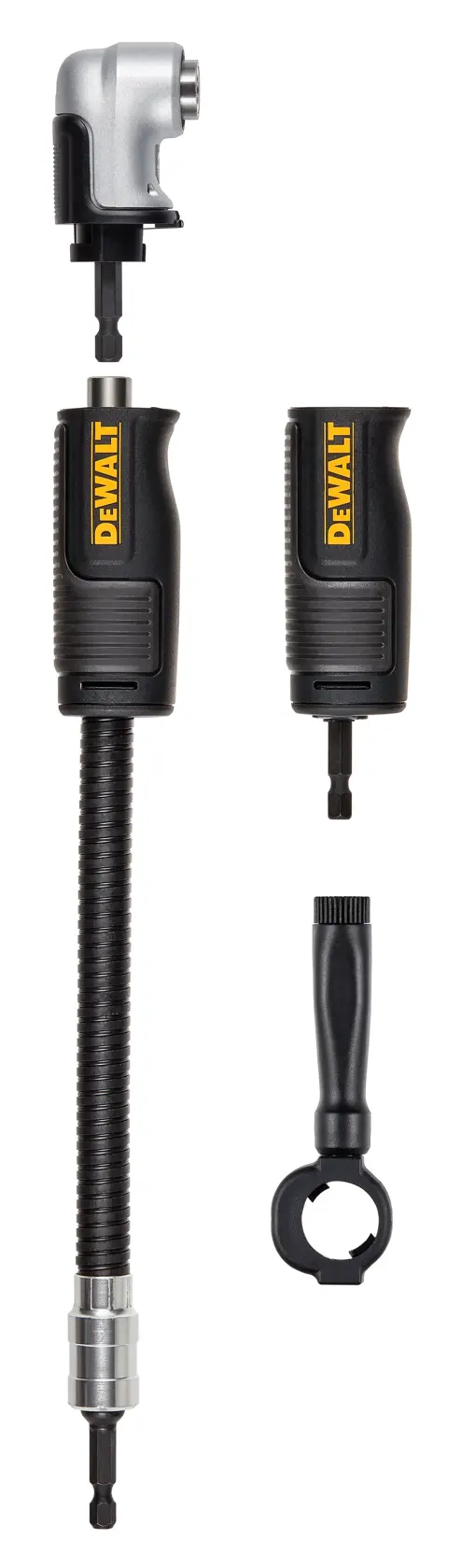 DEWALT® FLEXTORQ Right Angle Drill Adaptor, FLEXTORQ, 4-In-1 System, Compact, Straight Flexible Shaft, 12-in.