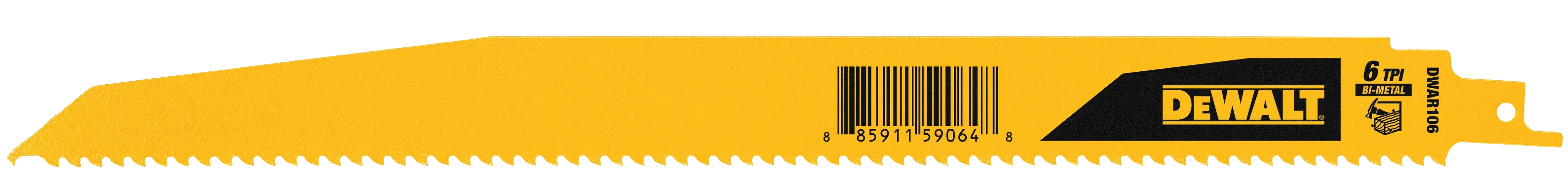DEWALT® 12-in. 6 TPI Demolition Bi-Metal Reciprocating Saw Blade (25-Pack)