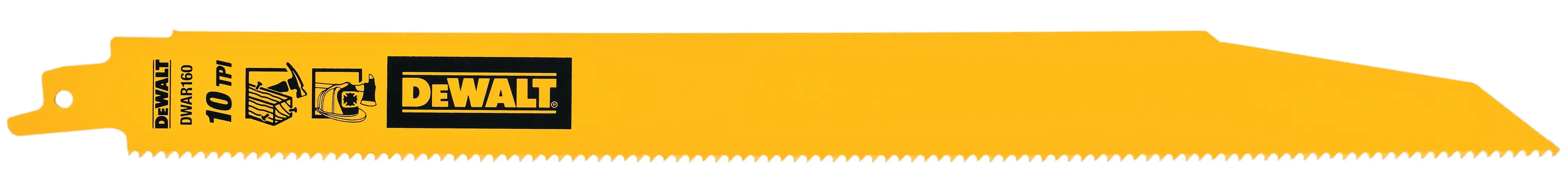 DEWALT® 12-in 10 TPI Demolition Bi-Metal Reciprocating Saw Blades (5 Pack)