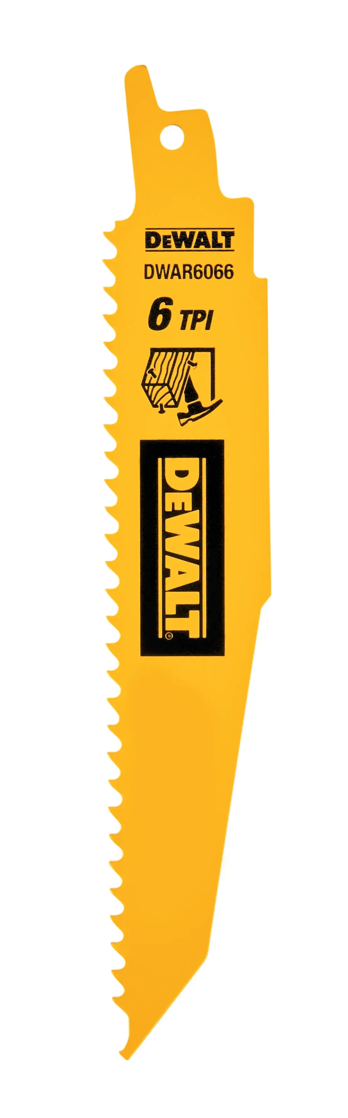 DEWALT® 6-in. 6 TPI Metal Cutting Bi-Metal Reciprocating Saw Blades (5 Pack)