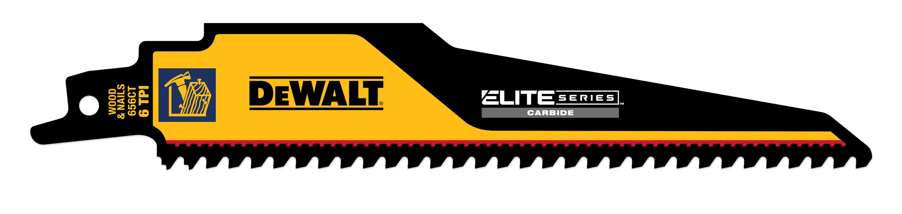 DEWALT® ELITE SERIES™ 6-in. 6 TPI Demolition Carbide Tipped Reciprocating Saw Blades (3 Pack)