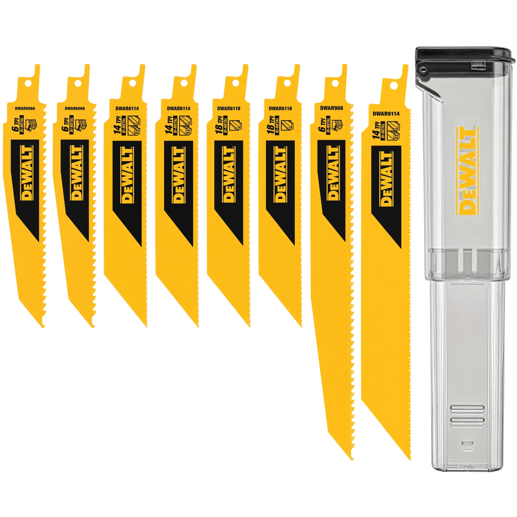 DEWALT® 8-pc. Bi-Metal Reciprocating Saw Blade Kit