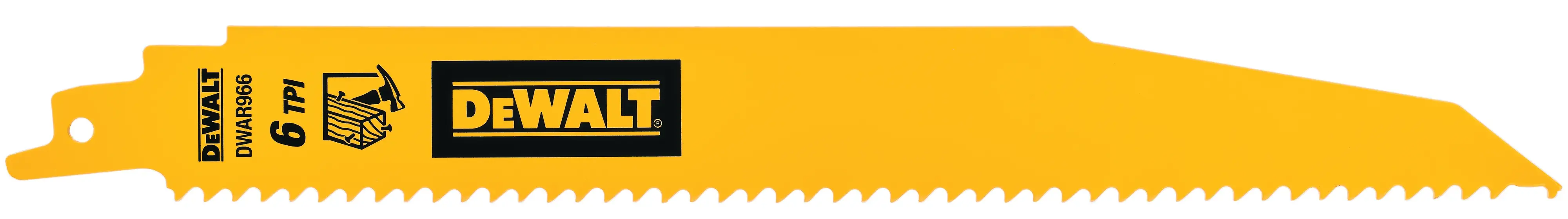 DEWALT® 9-in 6 TPI Metal Cutting Bi-Metal Reciprocating Saw Blades (5 Pack)