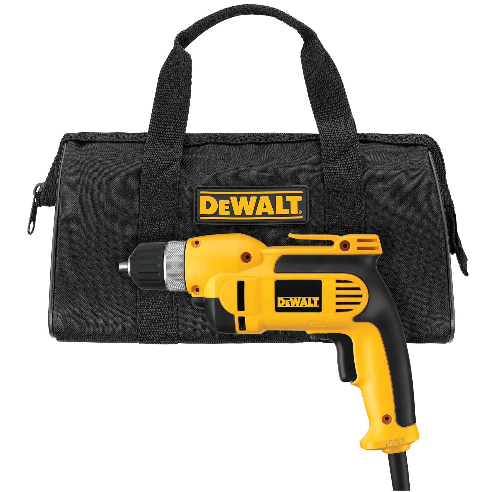 DEWALT® 3/8-in. (10mm) VSR™ Pistol Grip Drill with Keyless Chuck Kit