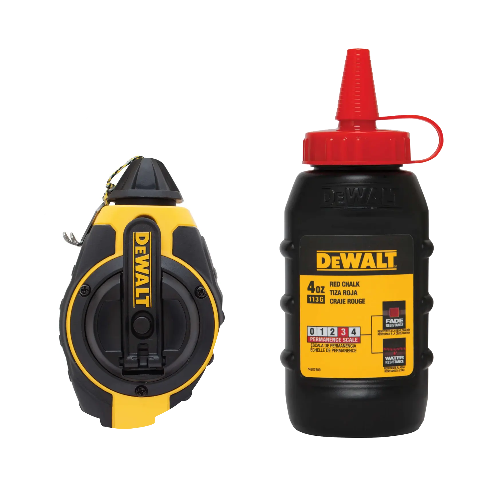 DEWALT® 3:1 Chalk Reel 30m/100 ftwith Red Chalk